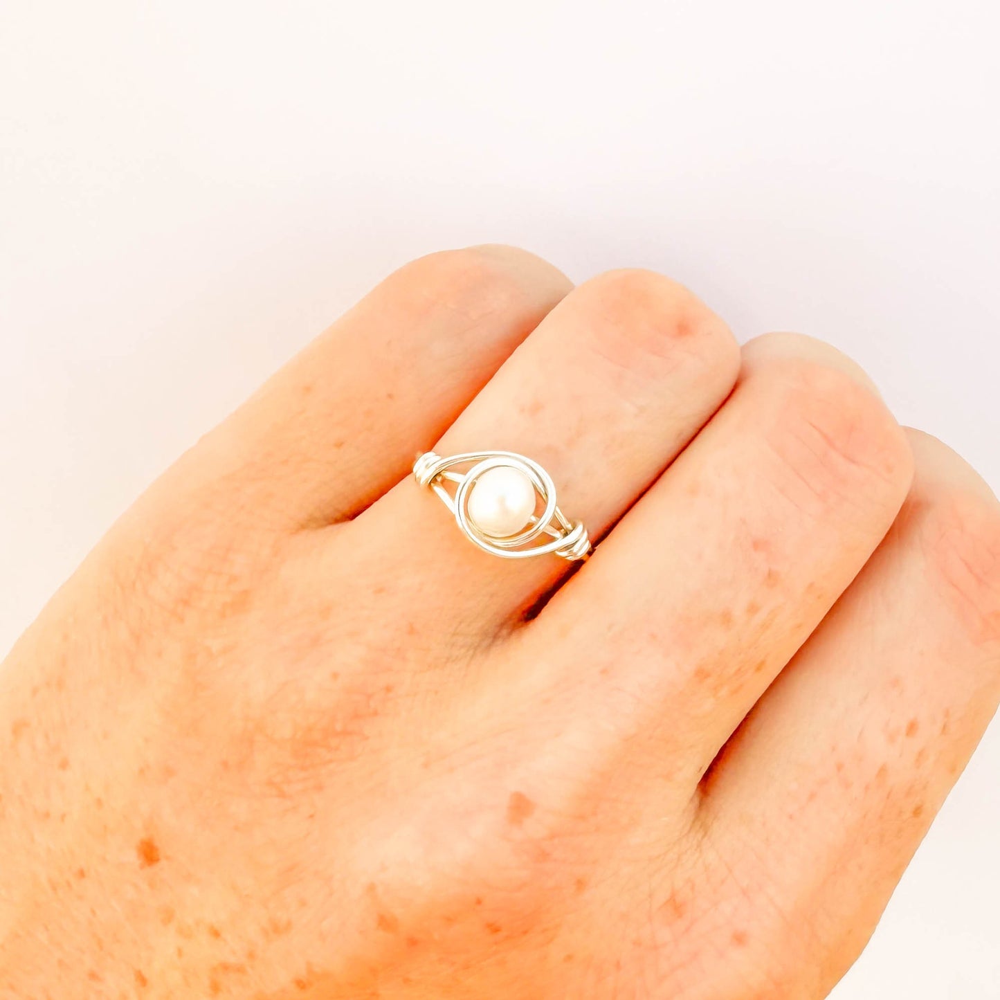 Genuine Freshwater Pearl Ring, Sterling Silver