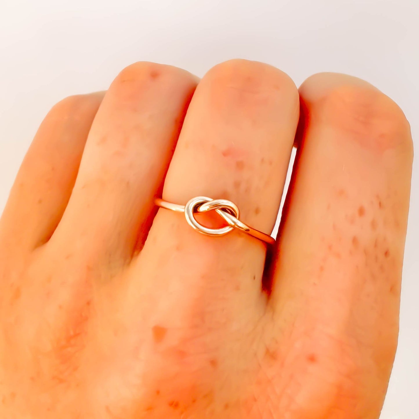 SIZE 6.5 Knot Ring, 14K Rose Gold Filled