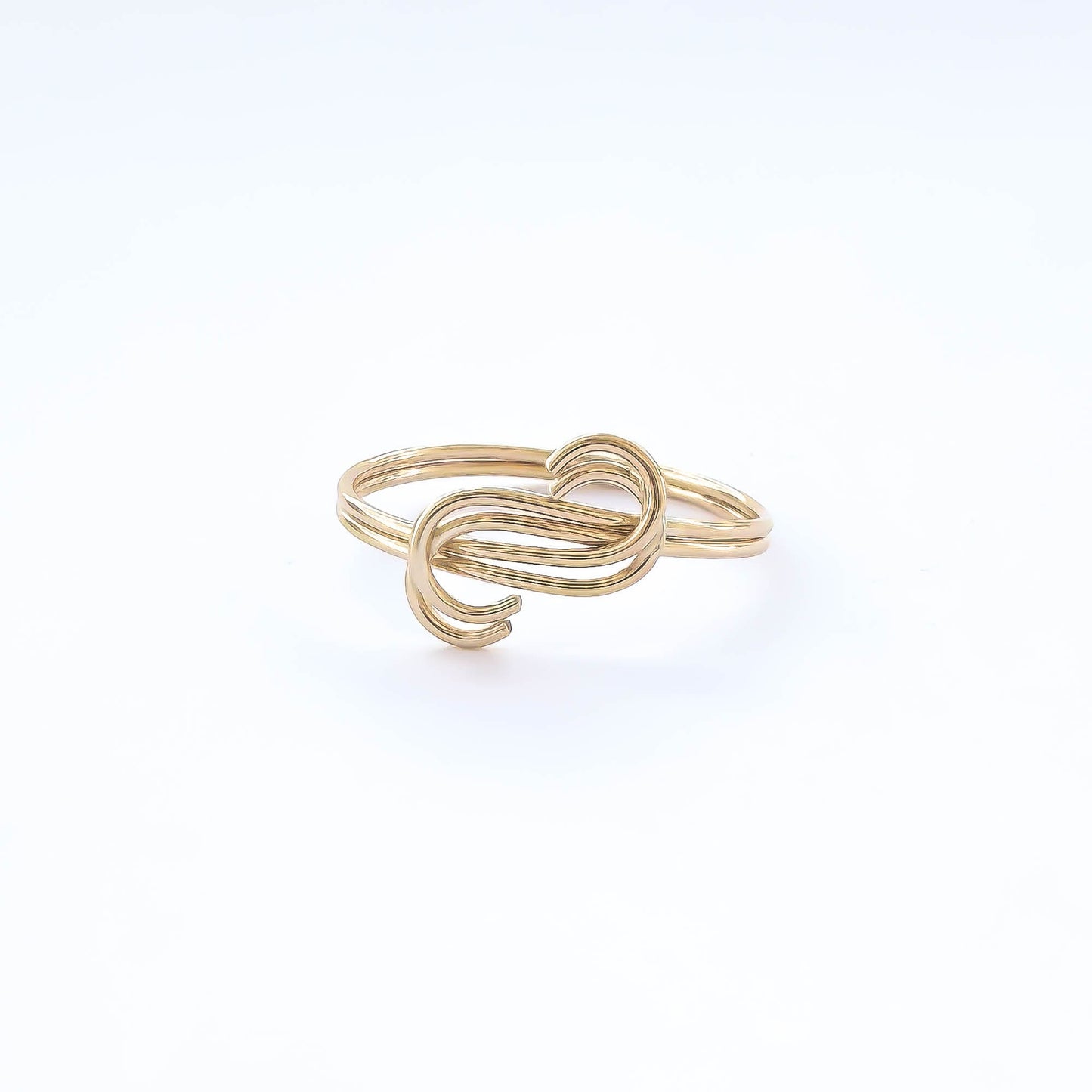 SIZE 7.75 S Curve Wave Ring, 14K Gold Filled