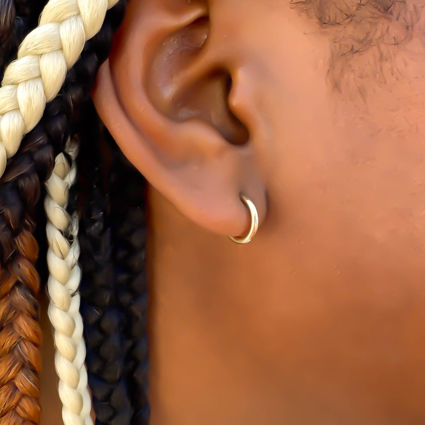 11mm Round Hoop Earrings, 14K Gold Filled