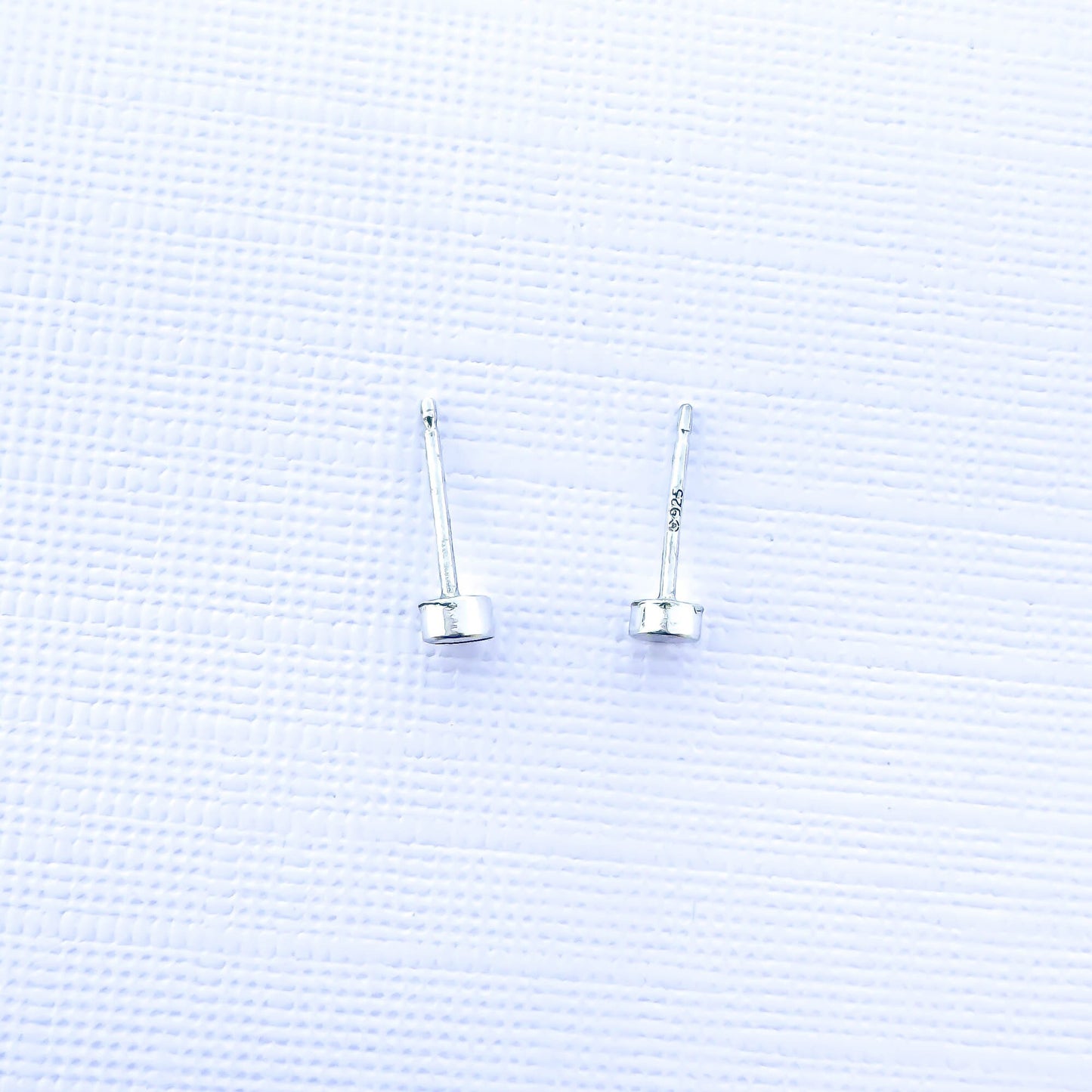 Circle Stud Earrings, 4mm Sterling Silver