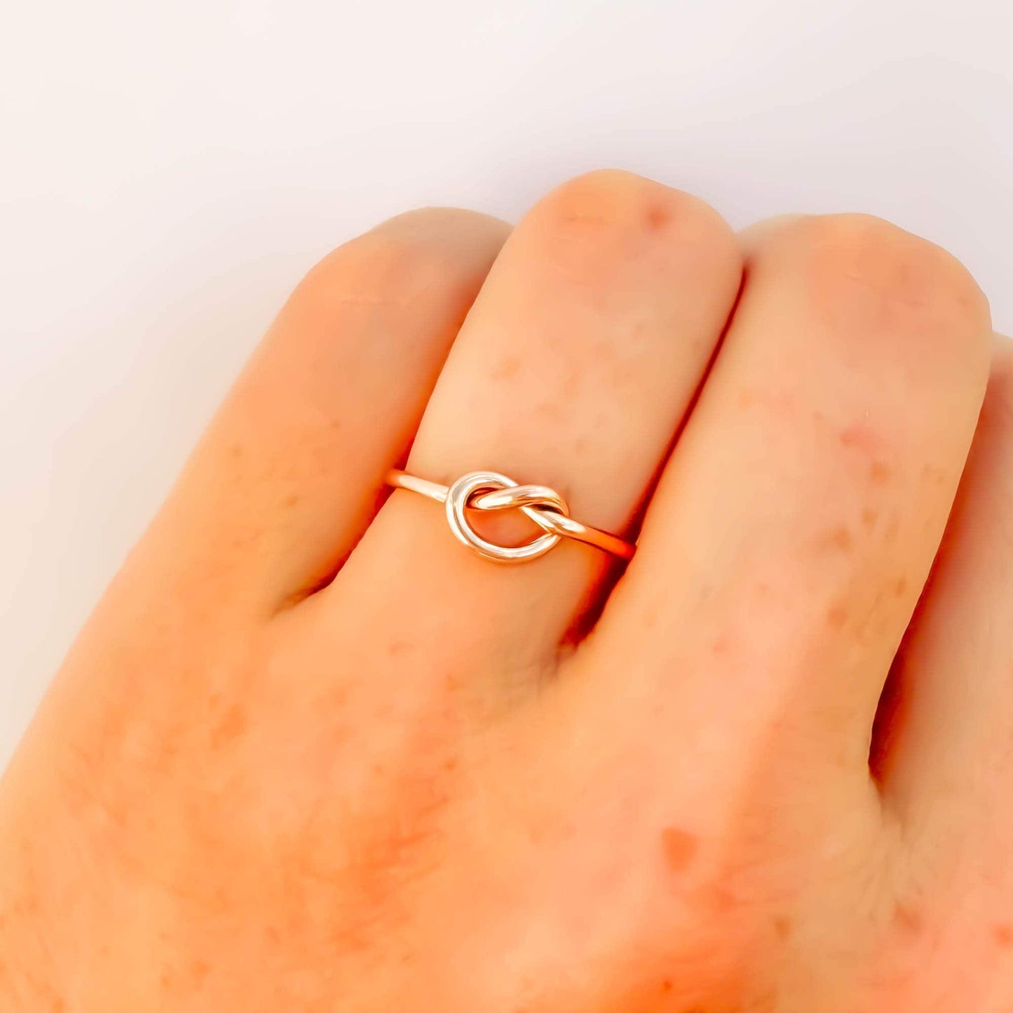 SIZE 6.5 Knot Ring, 14K Rose Gold Filled