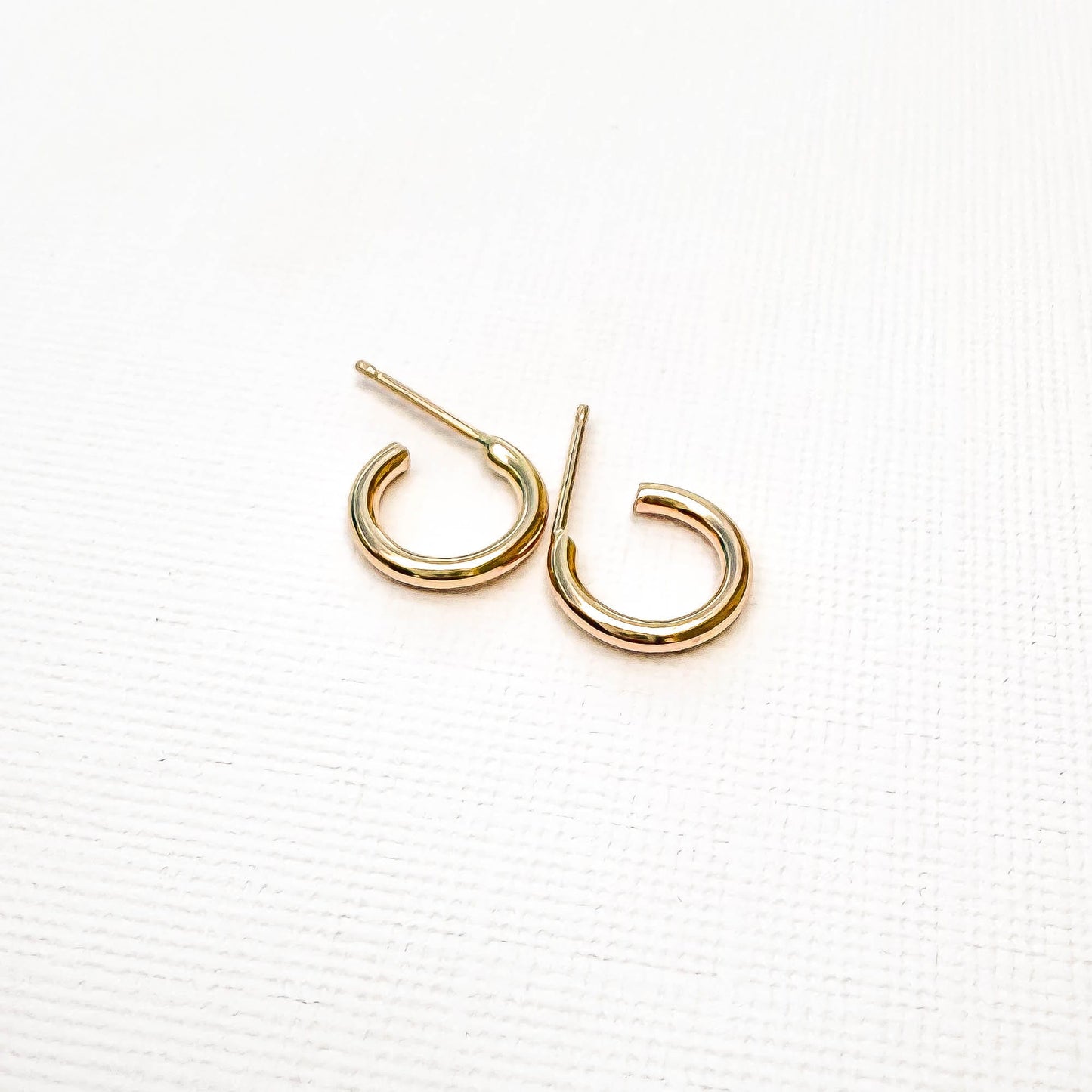 11mm Round Hoop Earrings, 14K Gold Filled