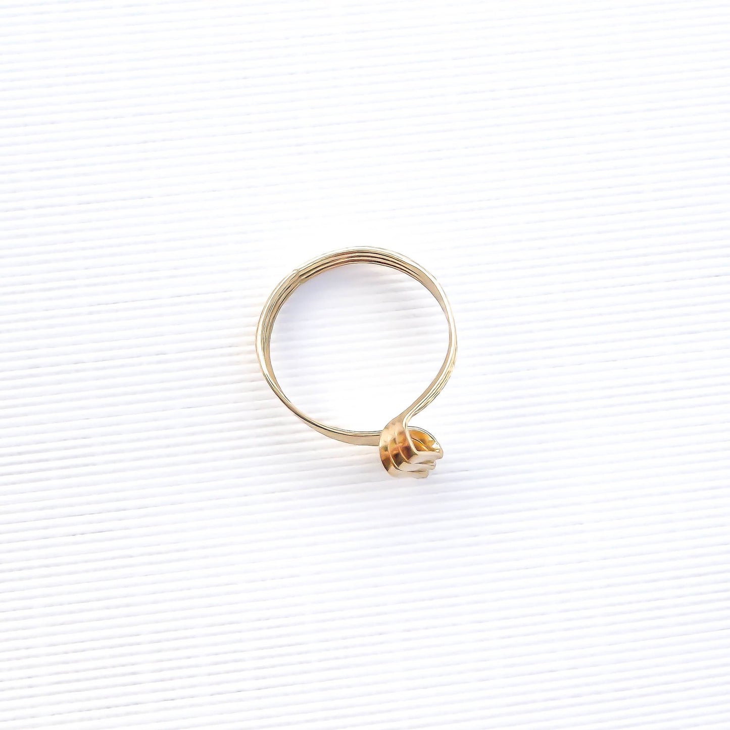 SIZE Open Loop Hand Woven Pinky Ring, 14K Gold Filled