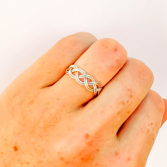 SIZE 5.25 Braided Ring, Sterling Silver