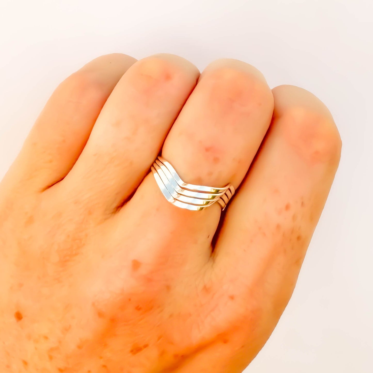 SIZE 5.5 Open Loop Wave Ring, Sterling Silver