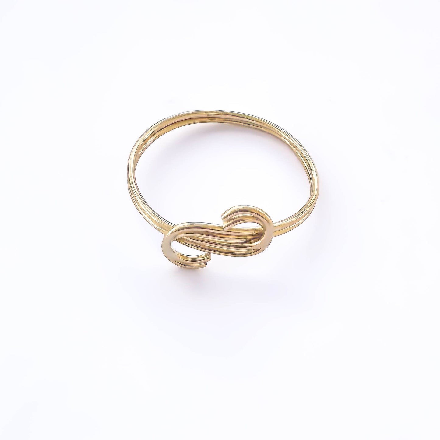 SIZE 7.75 S Curve Wave Ring, 14K Gold Filled