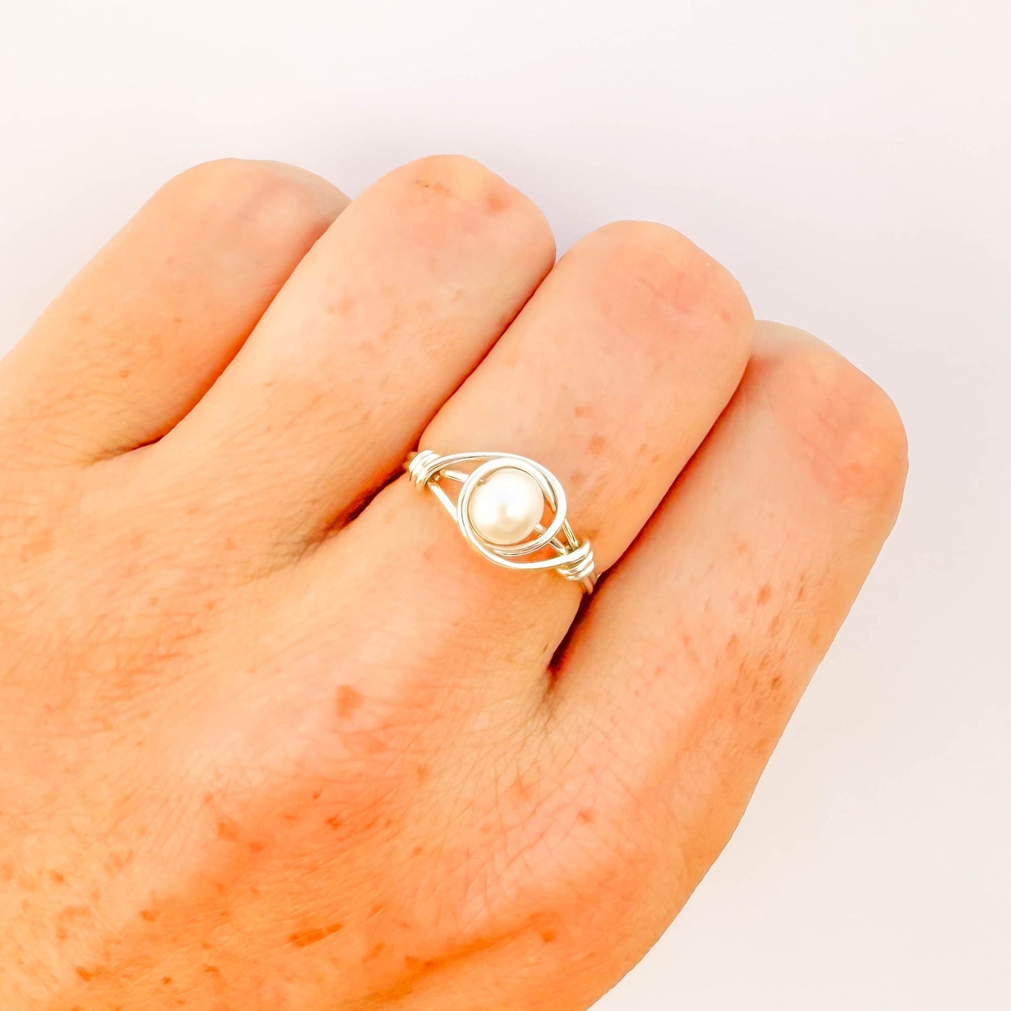 Genuine Freshwater Pearl Ring, Sterling Silver