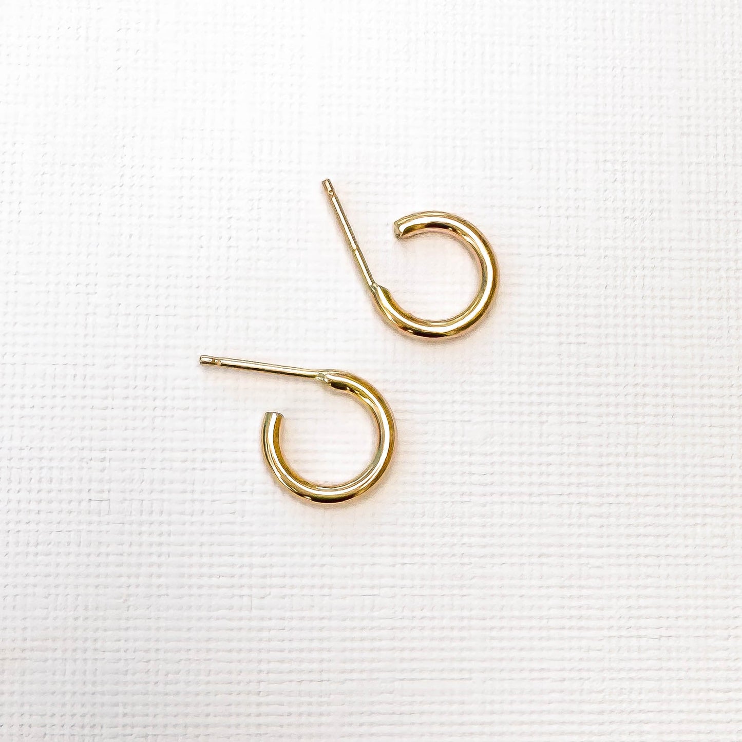 11mm Round Hoop Earrings, 14K Gold Filled