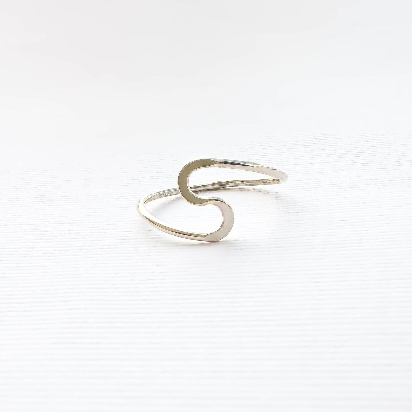 SIZE 5.75 S Curve Wave Ring, Sterling Silver