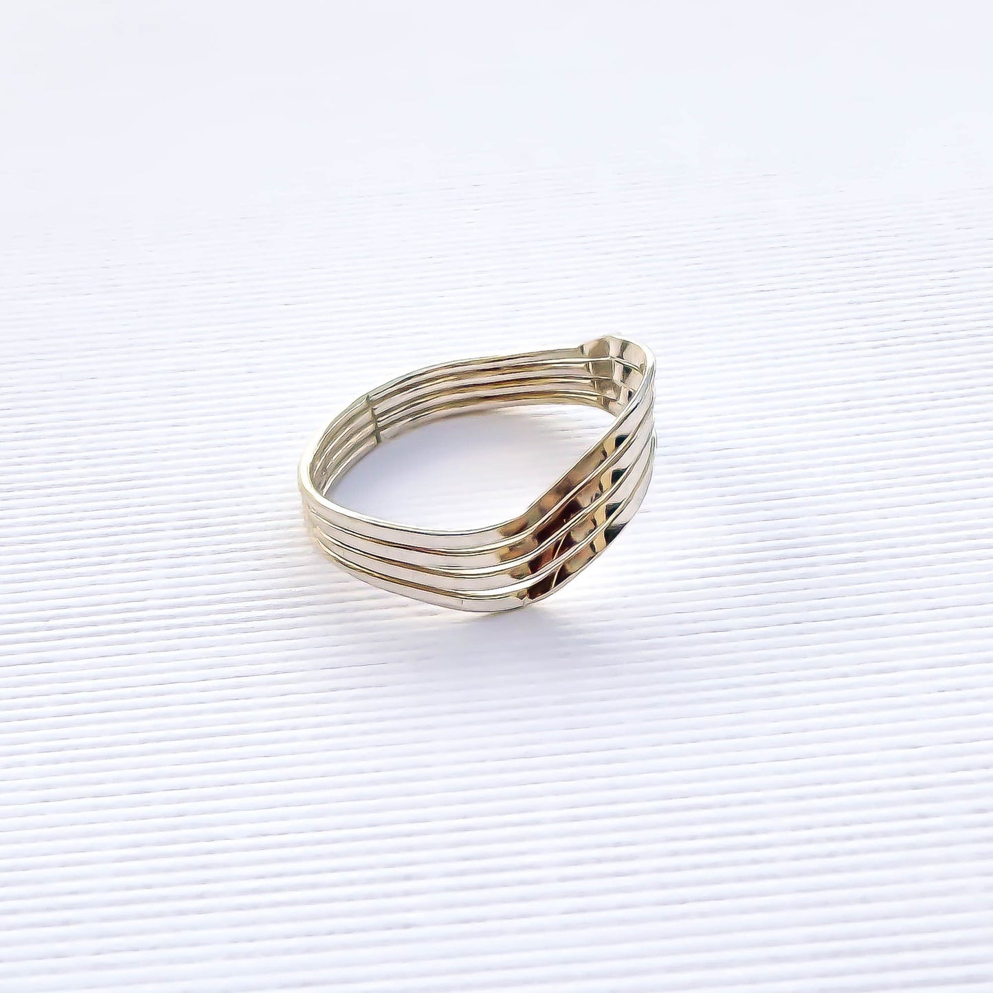 SIZE 5.5 Open Loop Wave Ring, Sterling Silver