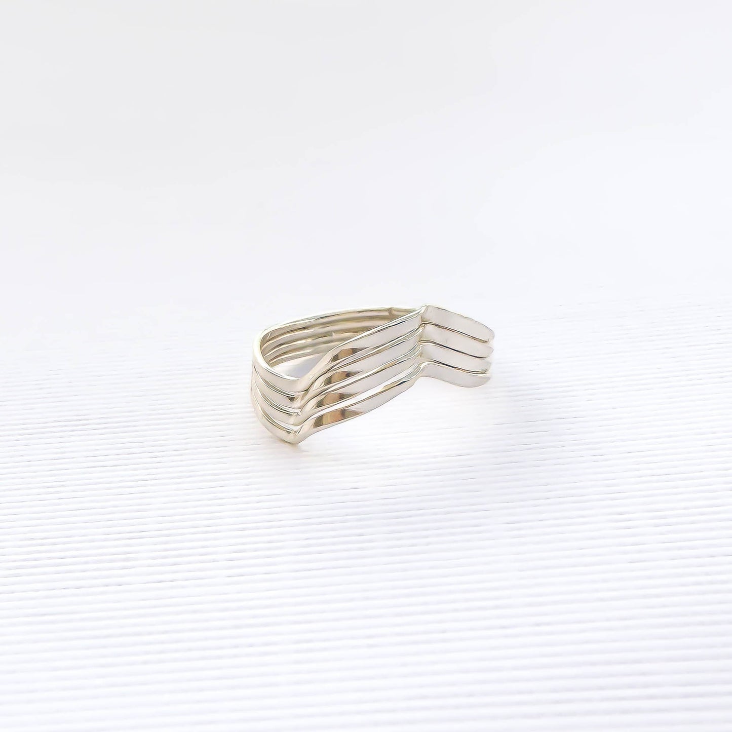 SIZE 5.5 Open Loop Wave Ring, Sterling Silver