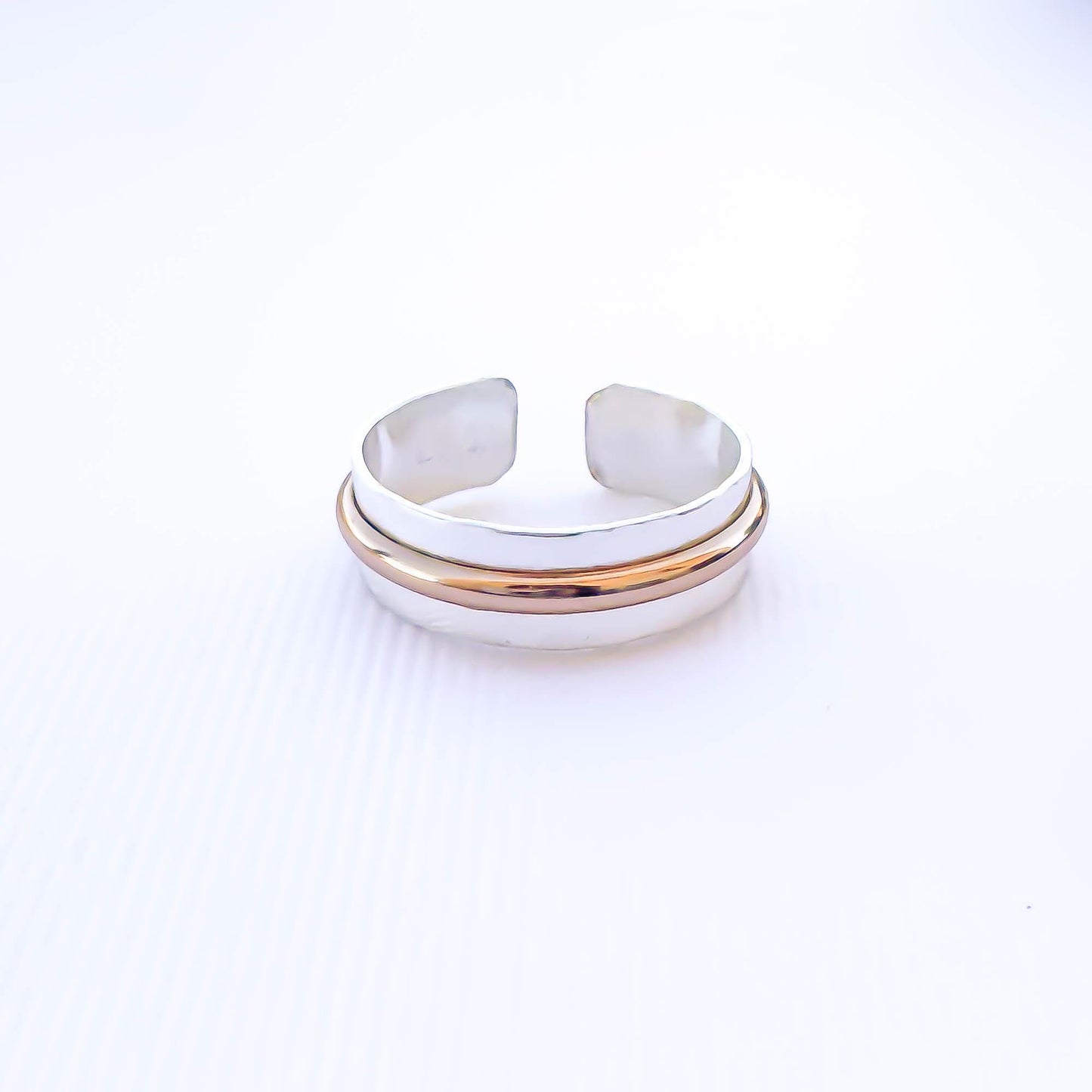 Sterling Silver and 14K Rose Gold Filled Multi Layer Toe Ring