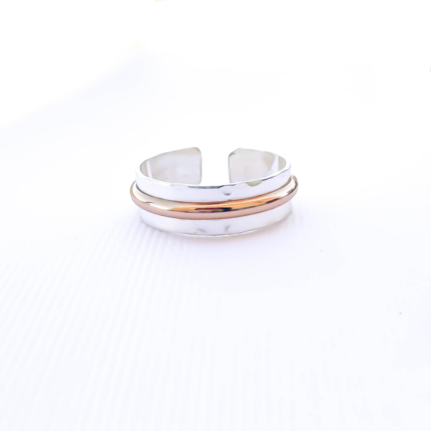 Sterling Silver and 14K Rose Gold Filled Multi Layer Toe Ring