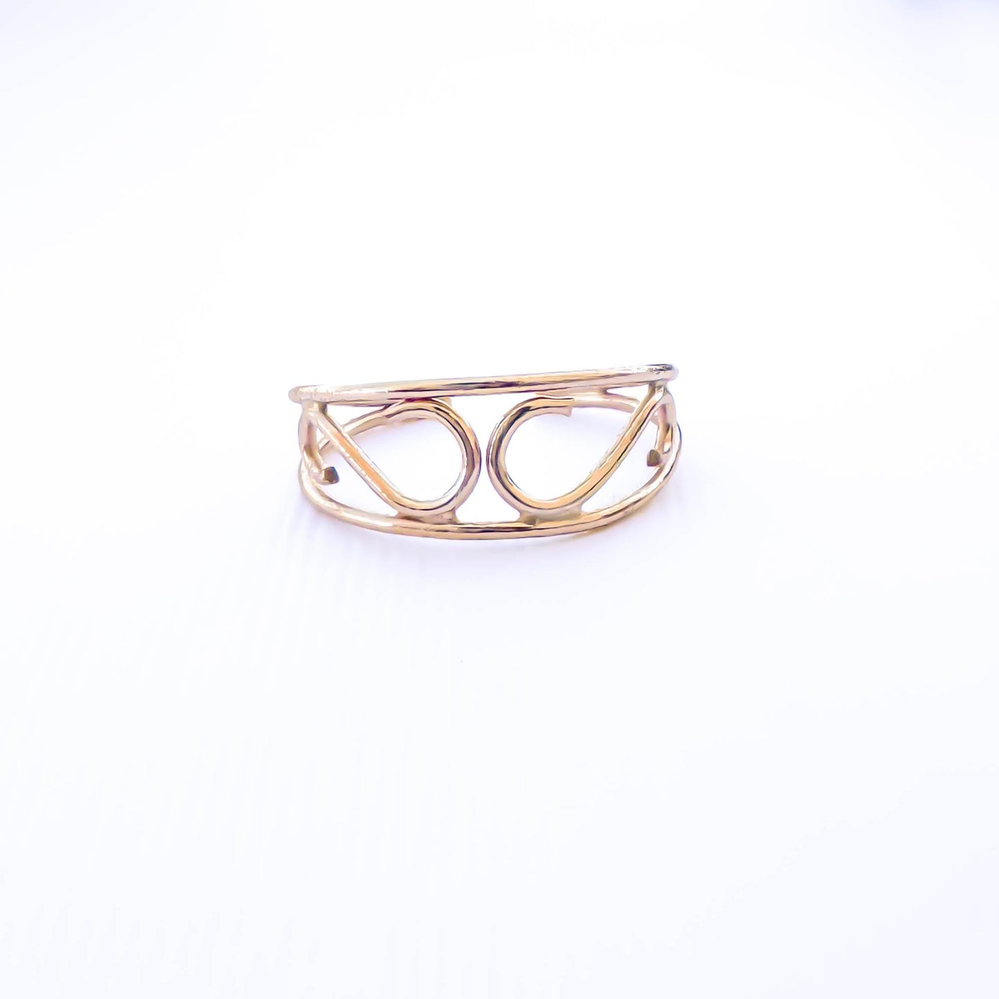 14K Gold Filled S Curved Toe Ring