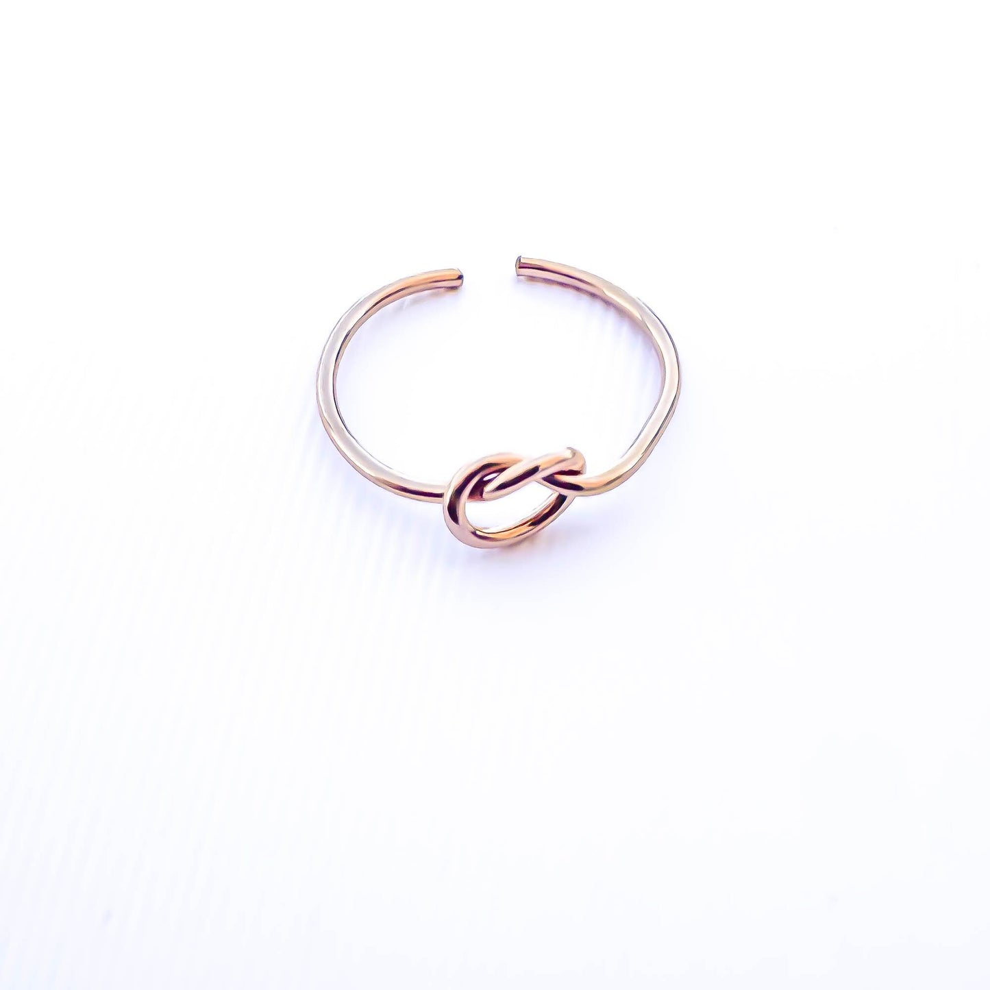 Knot Toe Ring, 14K Rose Gold Filled