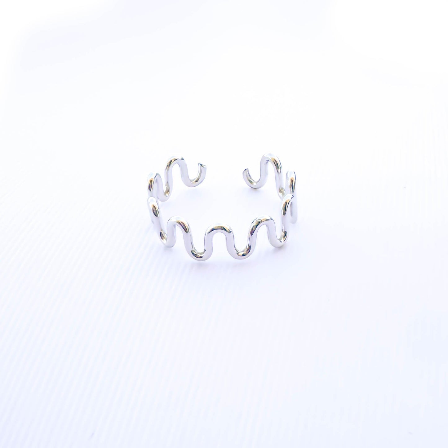 Squiggle Toe Ring, Sterling Silver