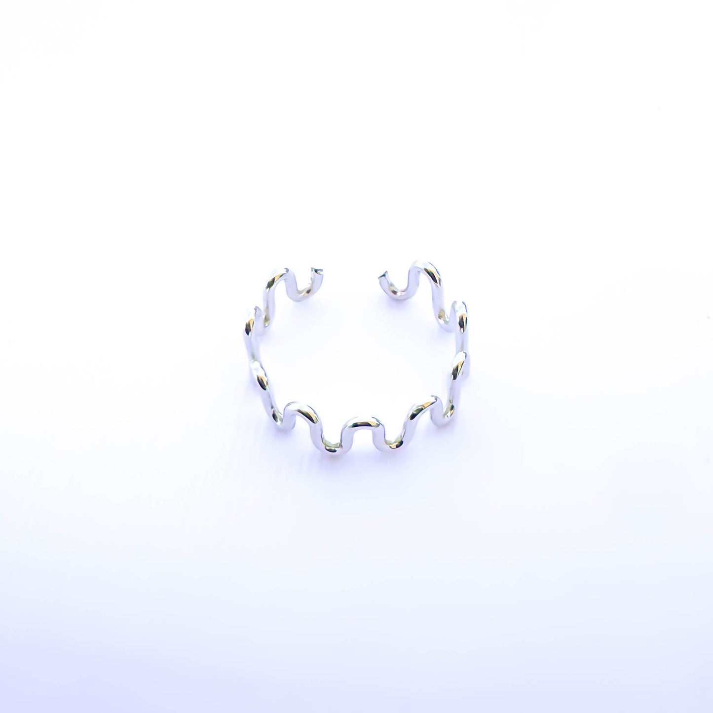 Squiggle Toe Ring, Sterling Silver