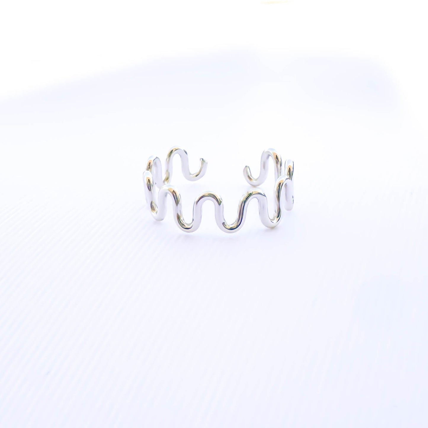 Squiggle Toe Ring, Sterling Silver