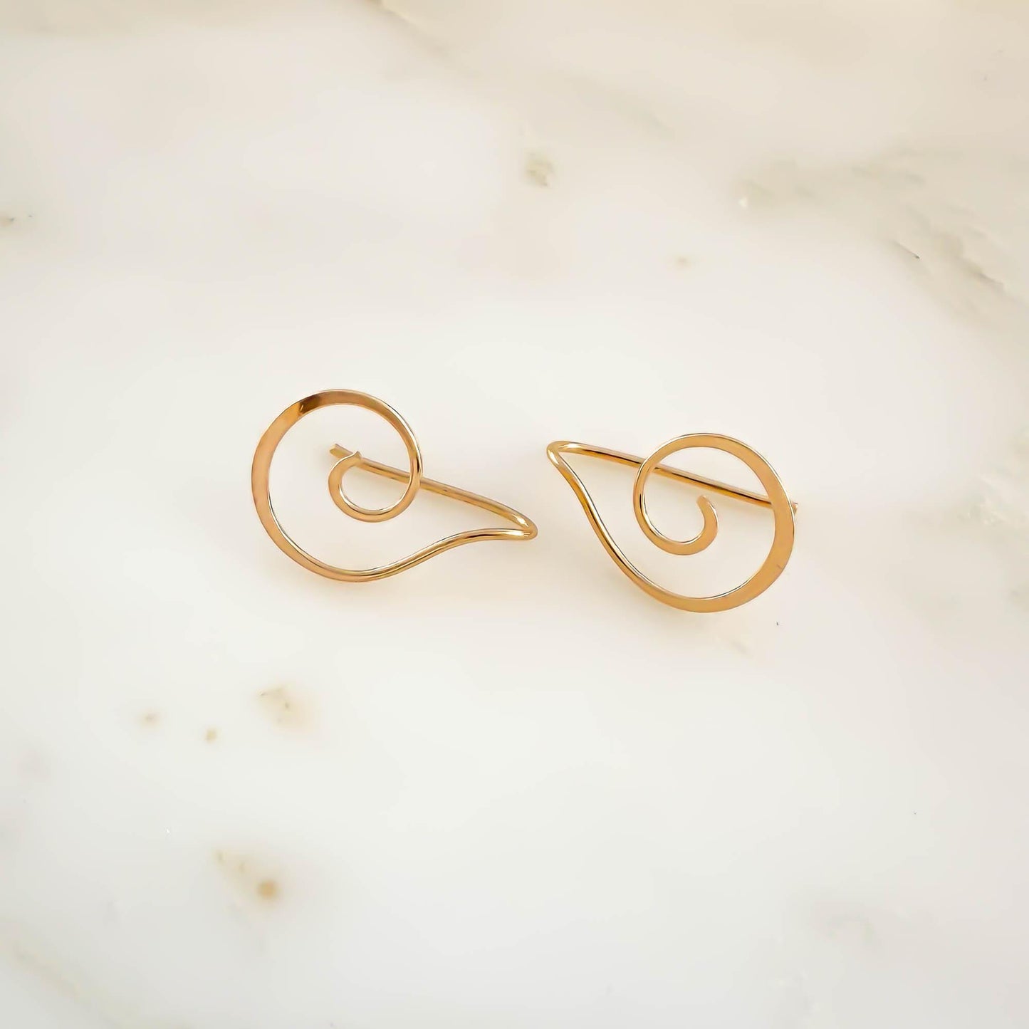 Treble Clef Slip Through Earrings, 14K Gold Filled