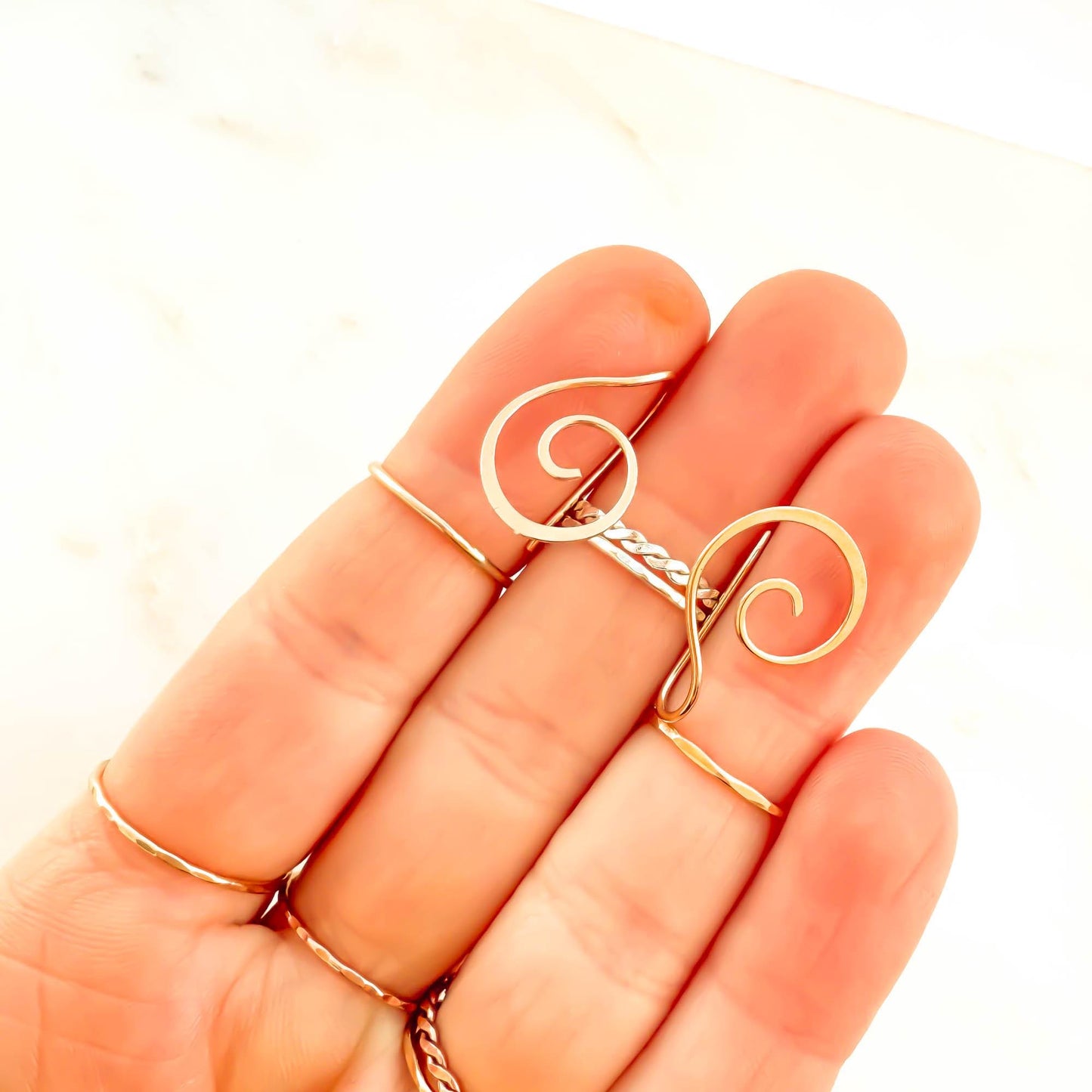 Treble Clef Slip Through Earrings, 14K Gold Filled