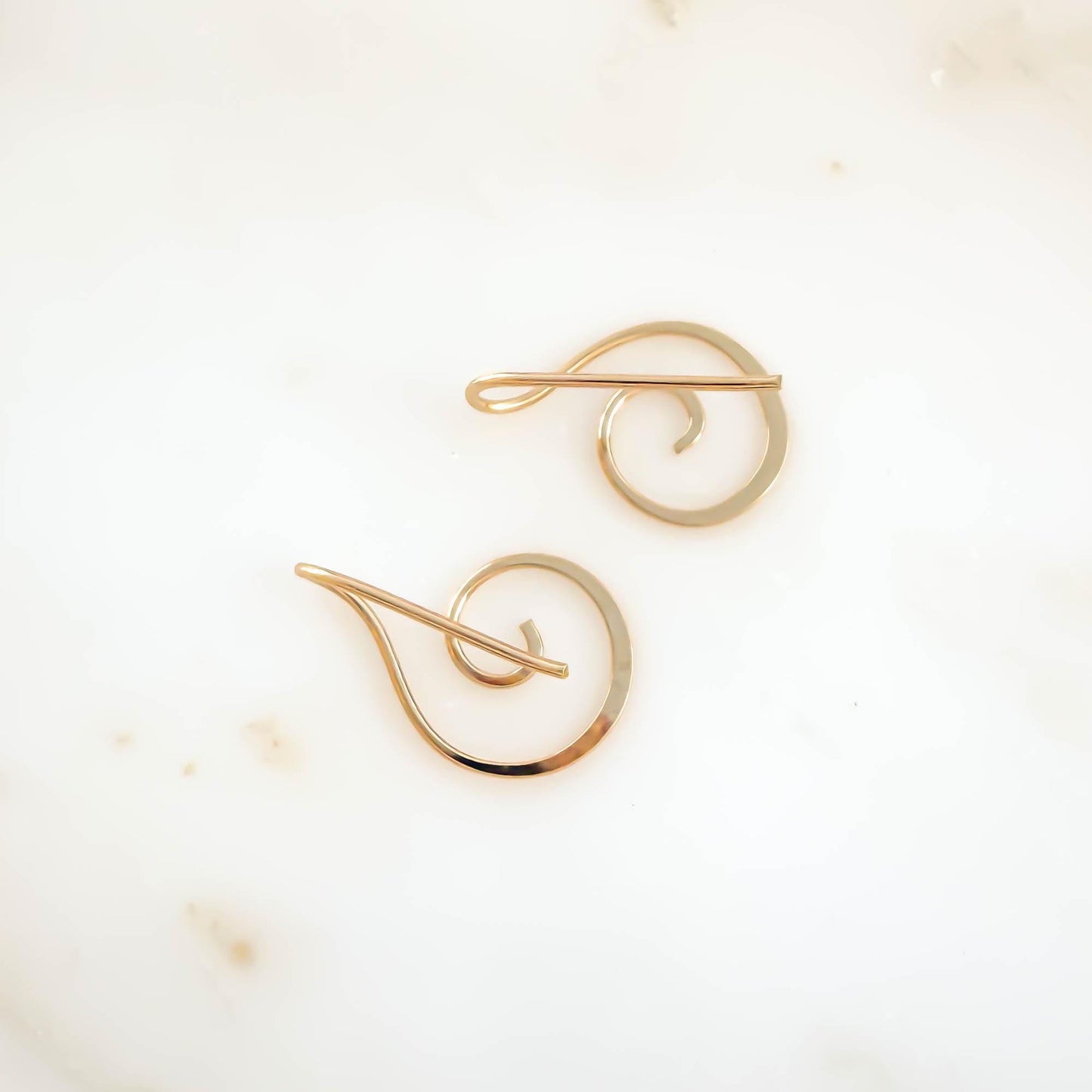 Treble Clef Slip Through Earrings, 14K Gold Filled