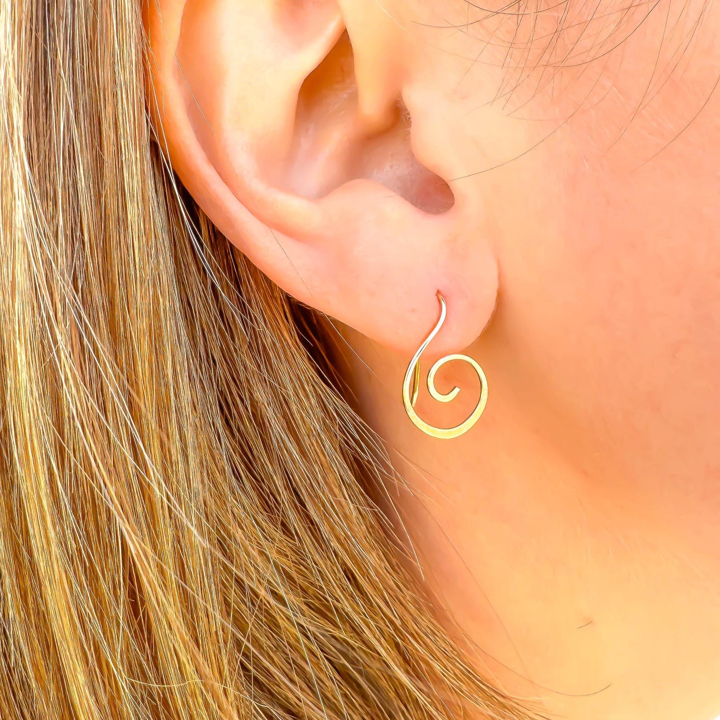 Treble Clef Slip Through Earrings, 14K Gold Filled