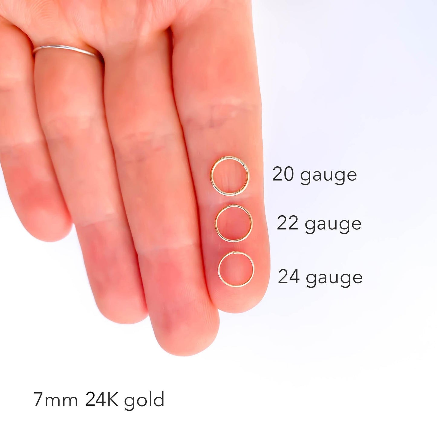 24K Solid Gold Nose Ring