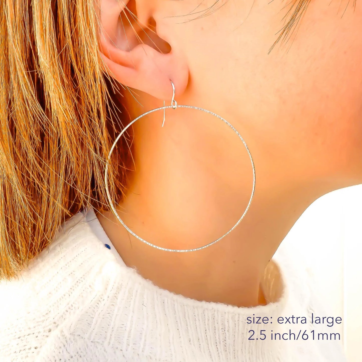 Forward Facing Hoops, 14K Rose Gold Filled & Silver