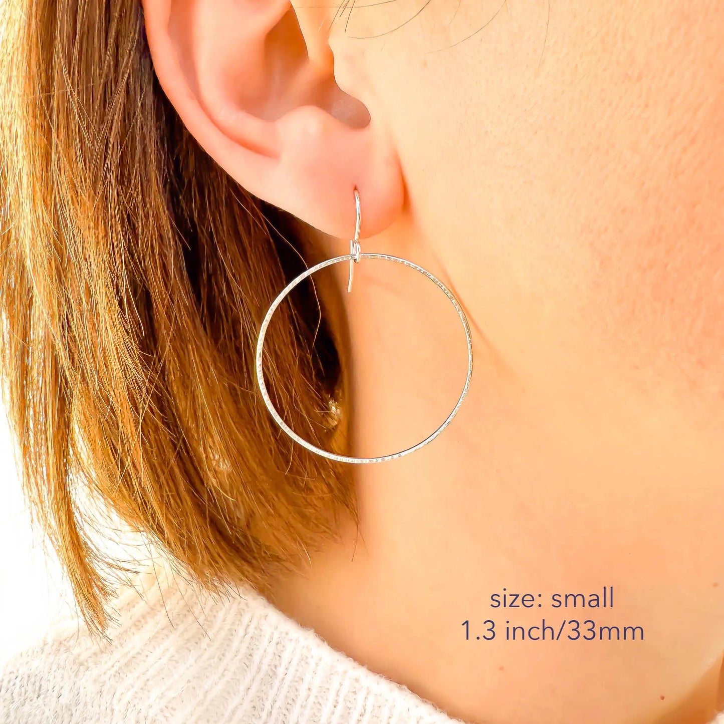 Forward Facing Hoops, 14K Rose Gold Filled & Silver