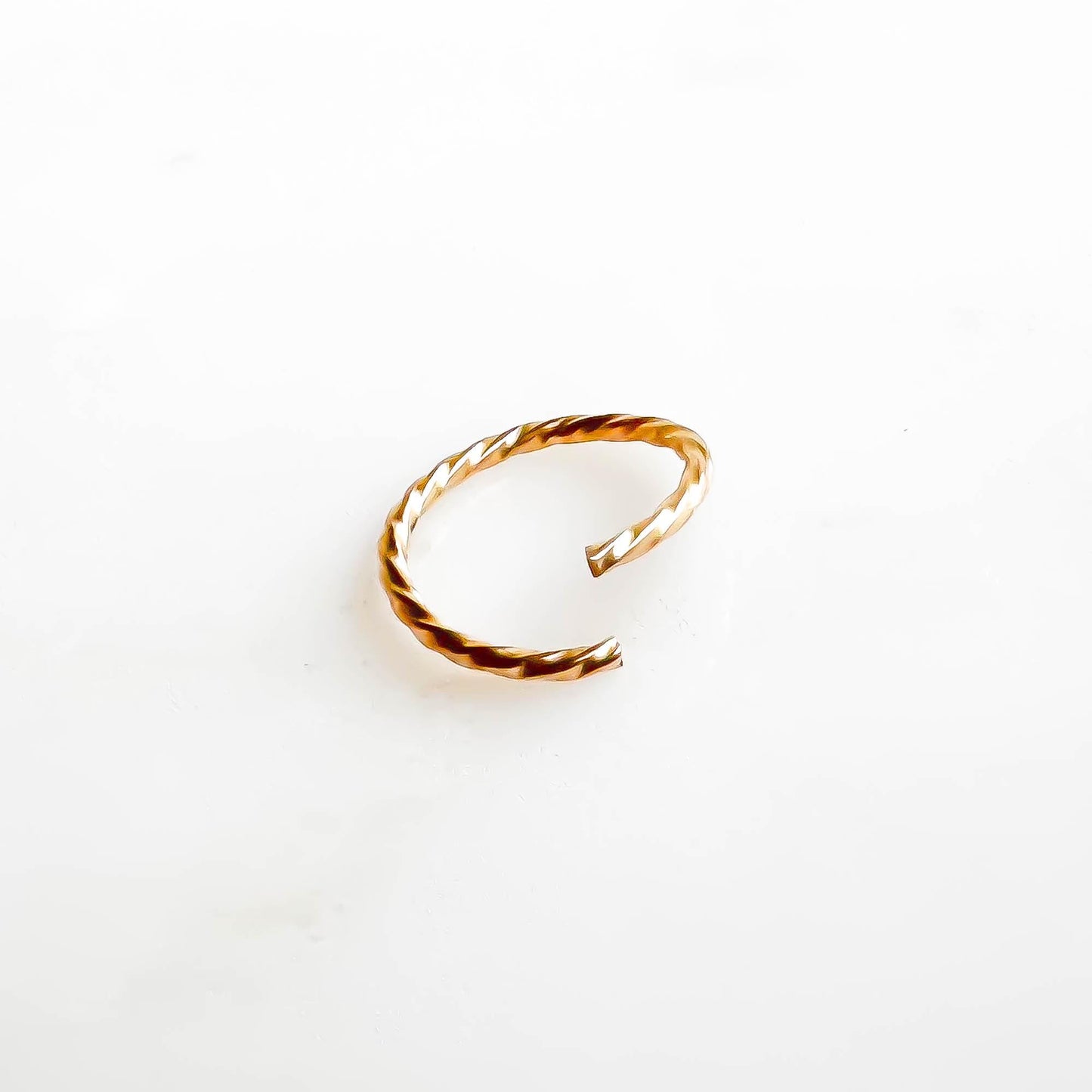 Twist Sparkle Continuous Hoop, 14K Gold Filled