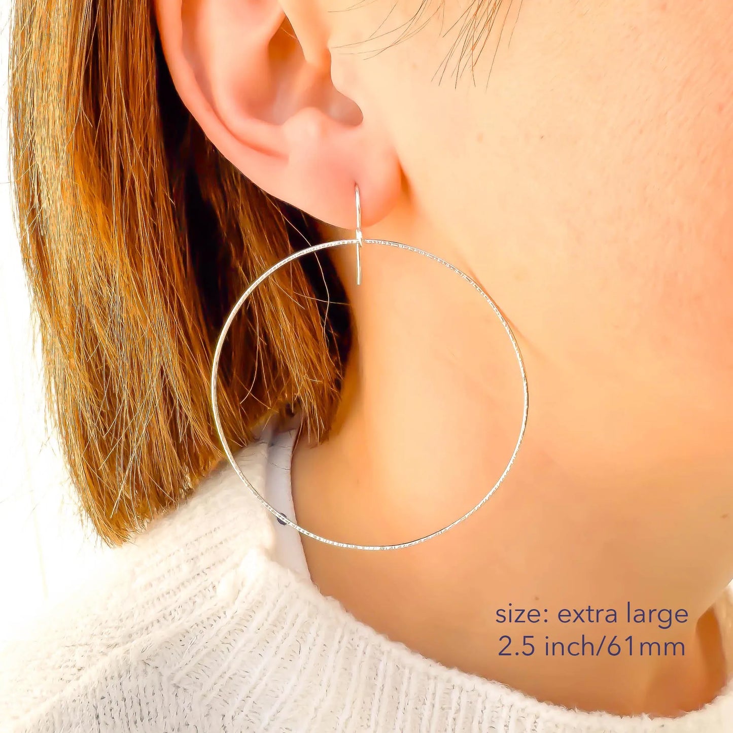 Forward Facing Hoops, 14K Rose Gold Filled & Silver
