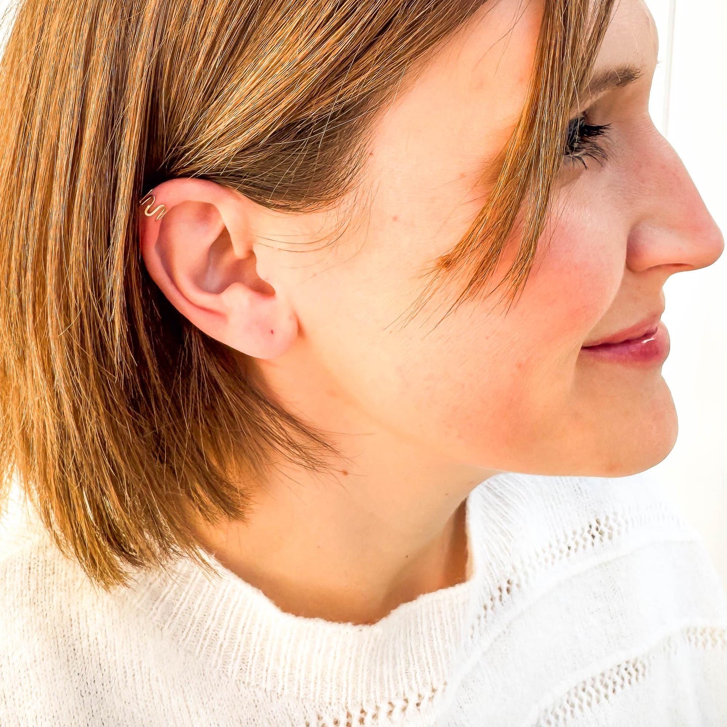 Ultra Mini Wave Cartilage Ear Cuff, 14K Gold Filled