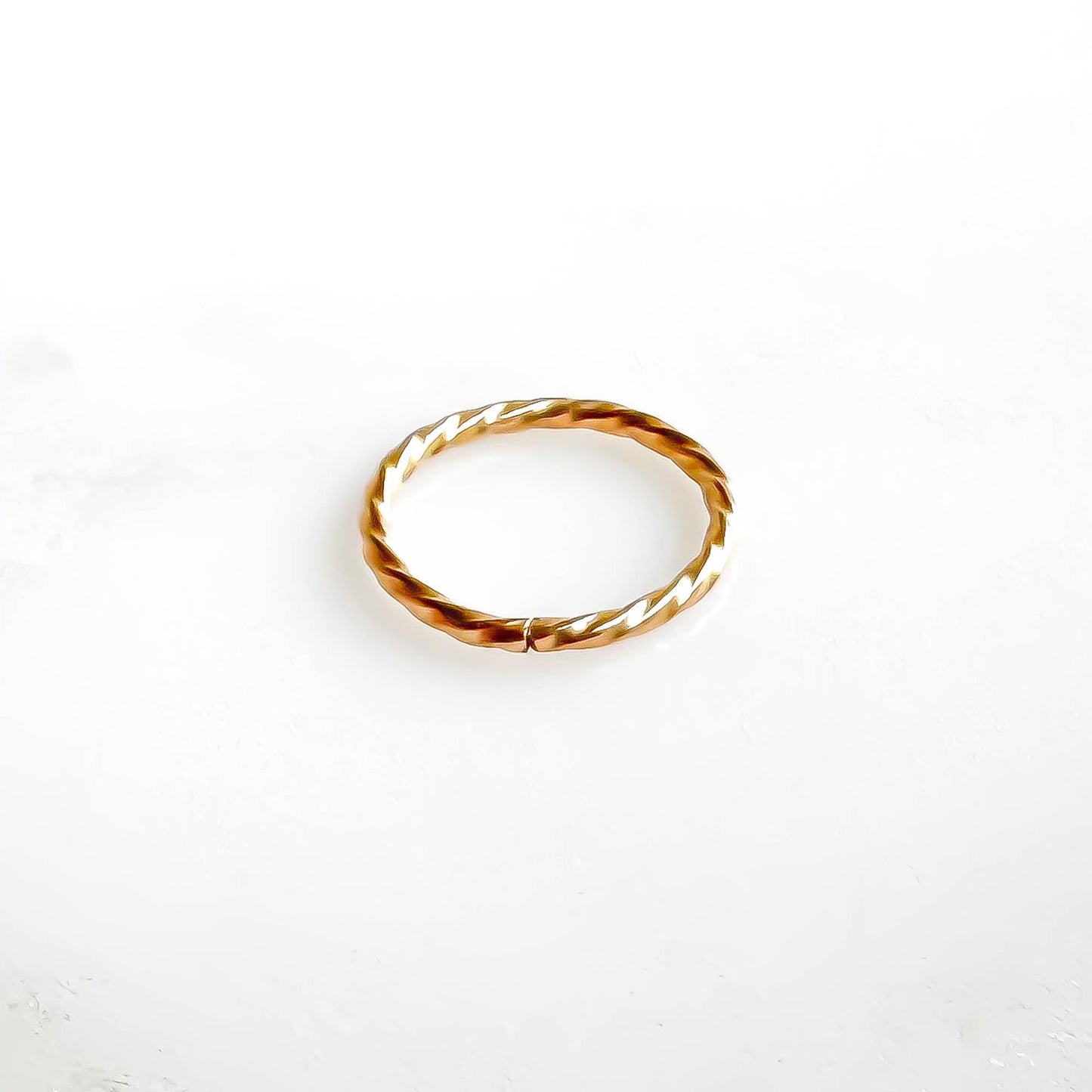 Twist Sparkle Continuous Hoop, 14K Gold Filled