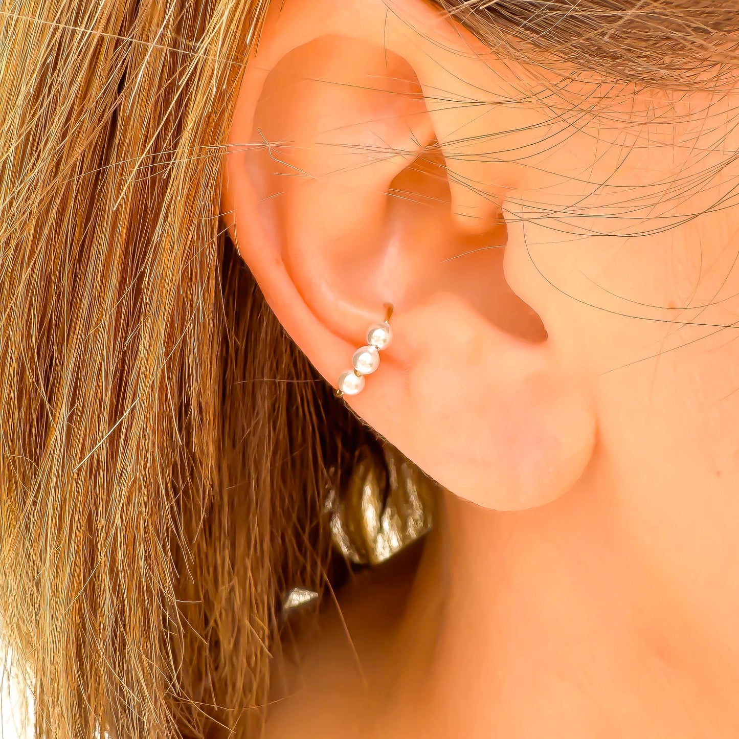 Pearl Ear Cuff, 14K Gold Filled