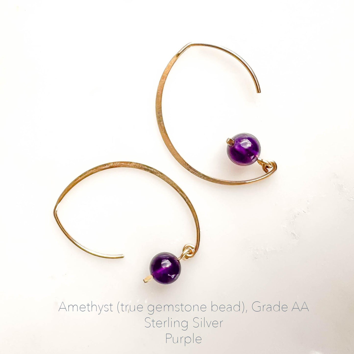 Turquoise Swoop Threader Earrings, 14K Gold Filled