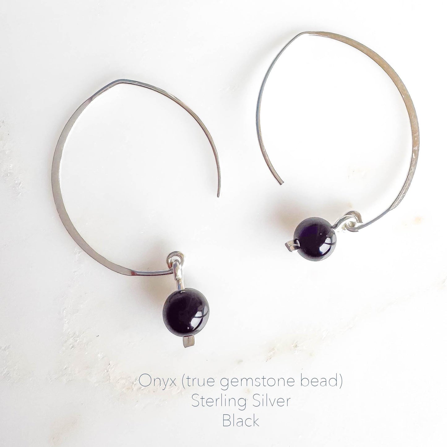 Turquoise Swoop Threader Earrings, Sterling Silver