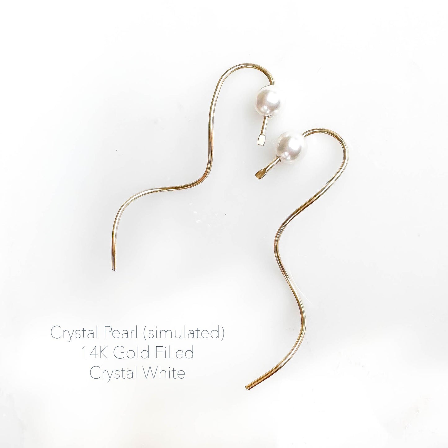 Turquoise Spiral Earrings, 14K Gold Filled