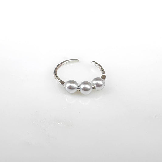 Pearl Ear Cuff, Sterling Silver