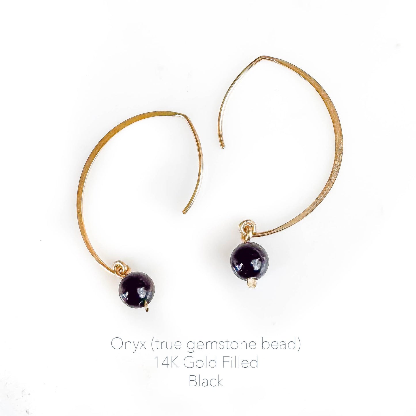 Turquoise Swoop Threader Earrings, 14K Gold Filled