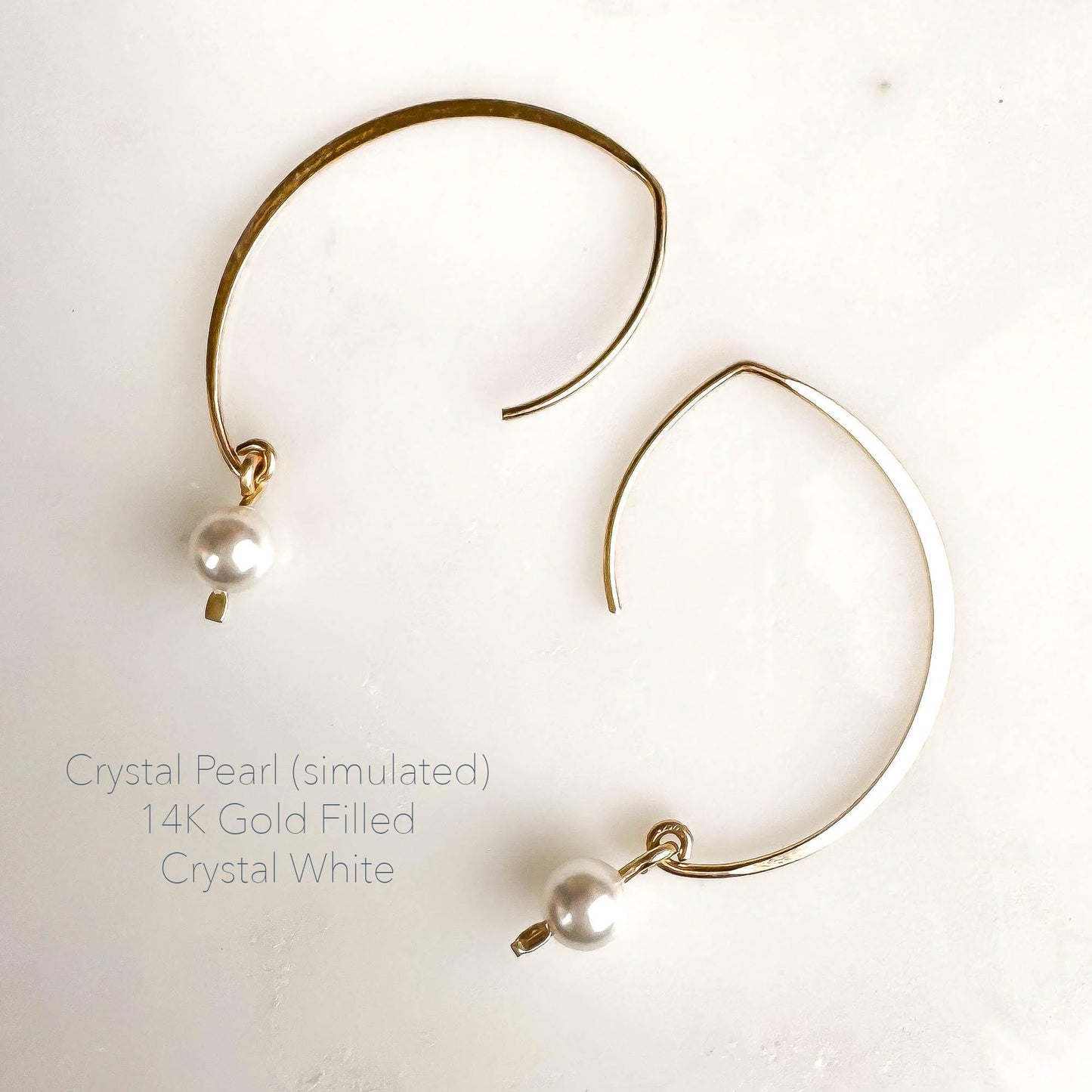 Turquoise Swoop Threader Earrings, 14K Gold Filled