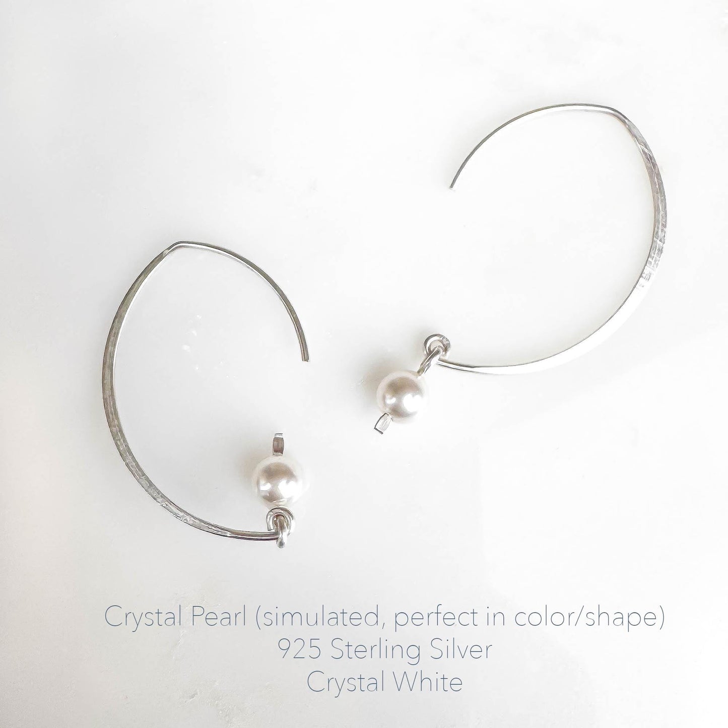 Turquoise Swoop Threader Earrings, Sterling Silver