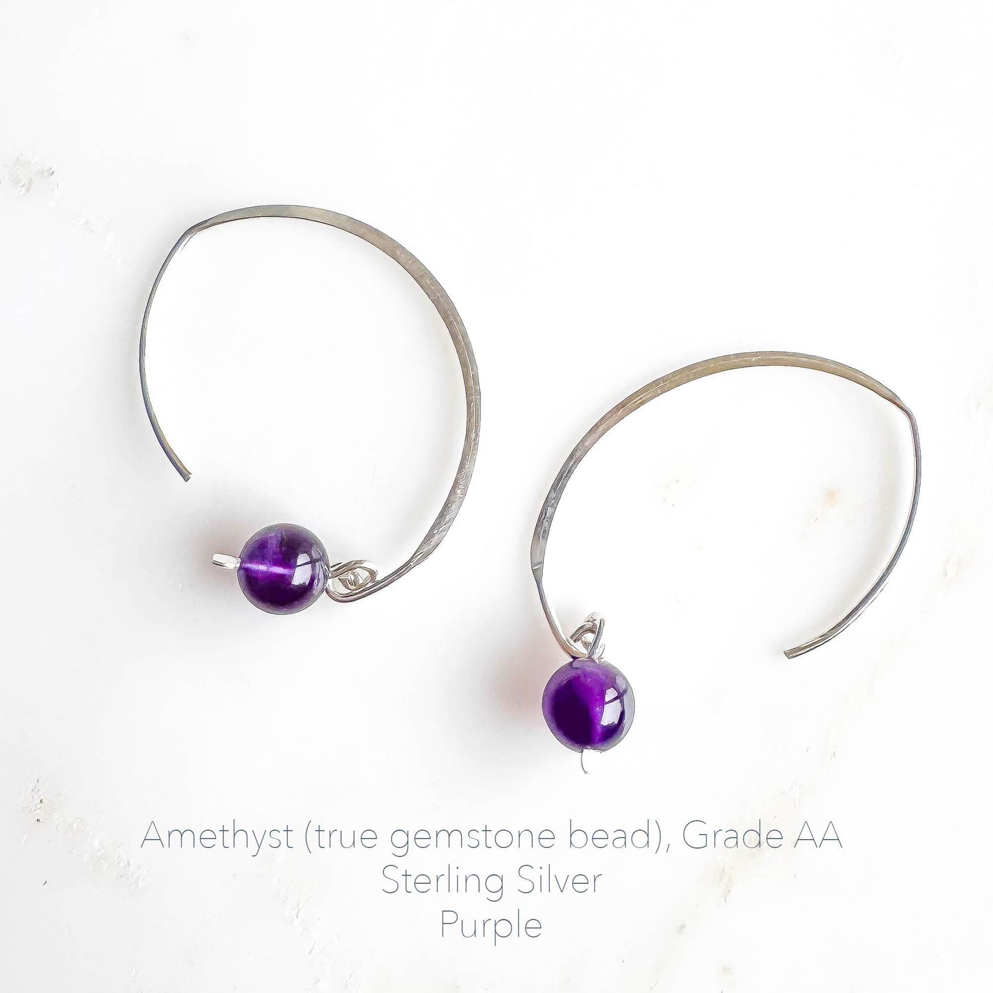 Turquoise Swoop Threader Earrings, Sterling Silver