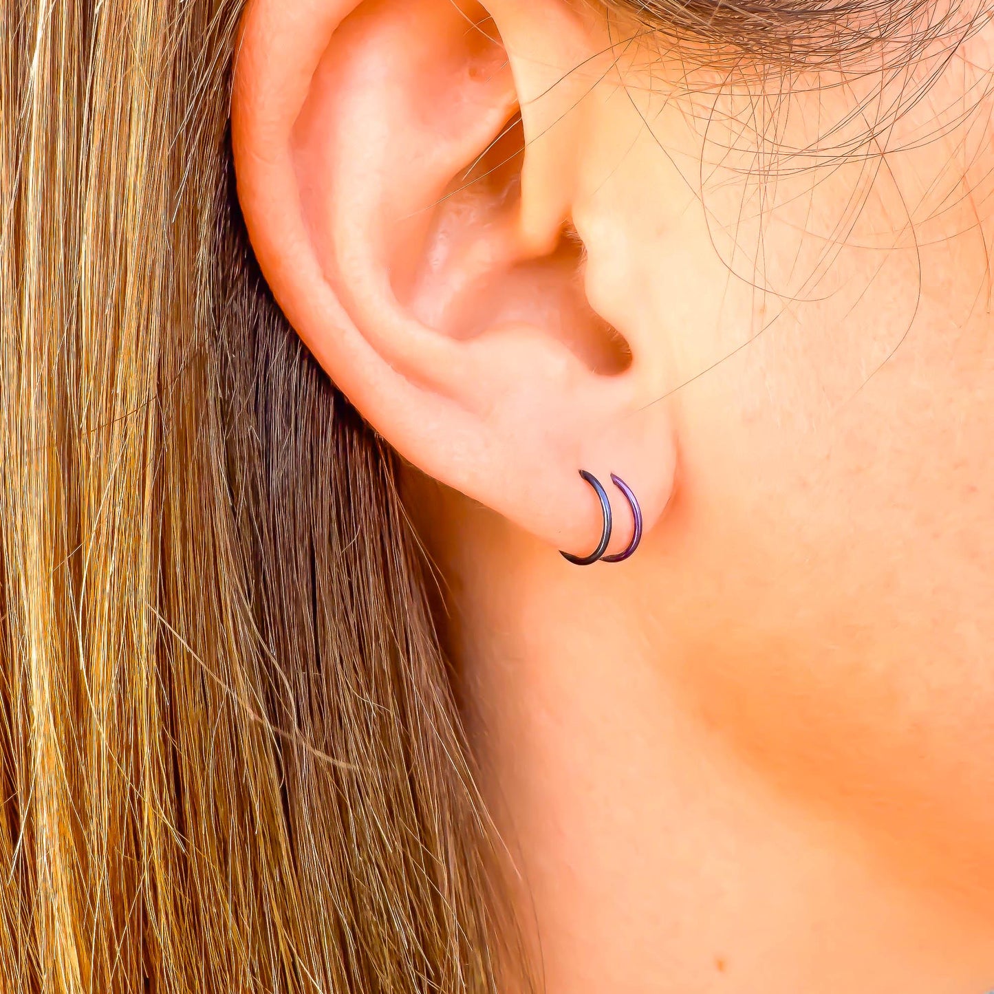 Purple & Midnight Niobium Continuous Hoops