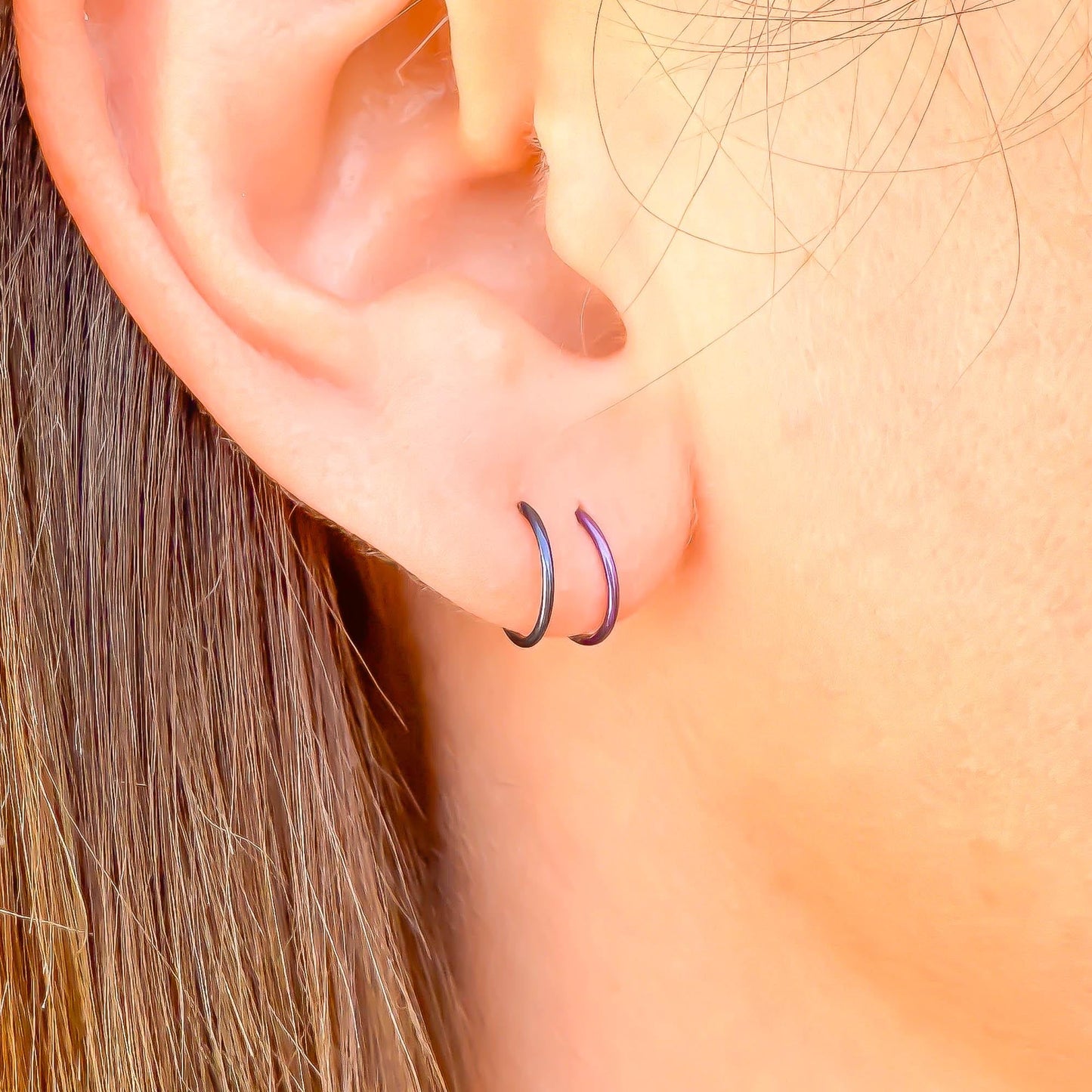 Purple & Midnight Niobium Continuous Hoops
