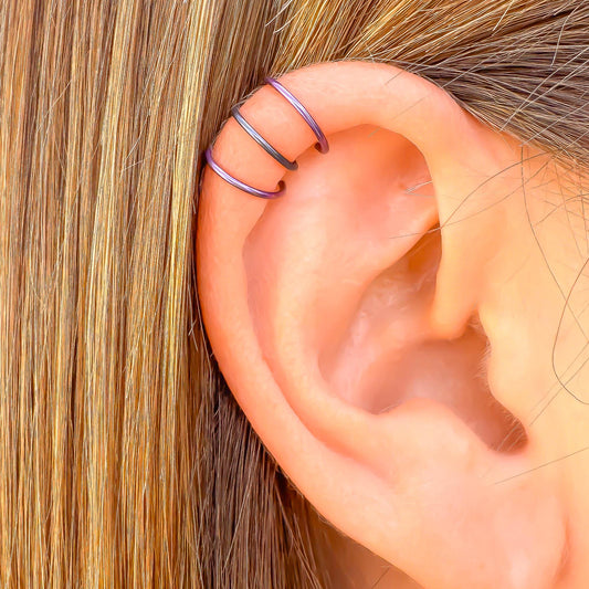 Purple & Midnight Mini Ear Cuffs