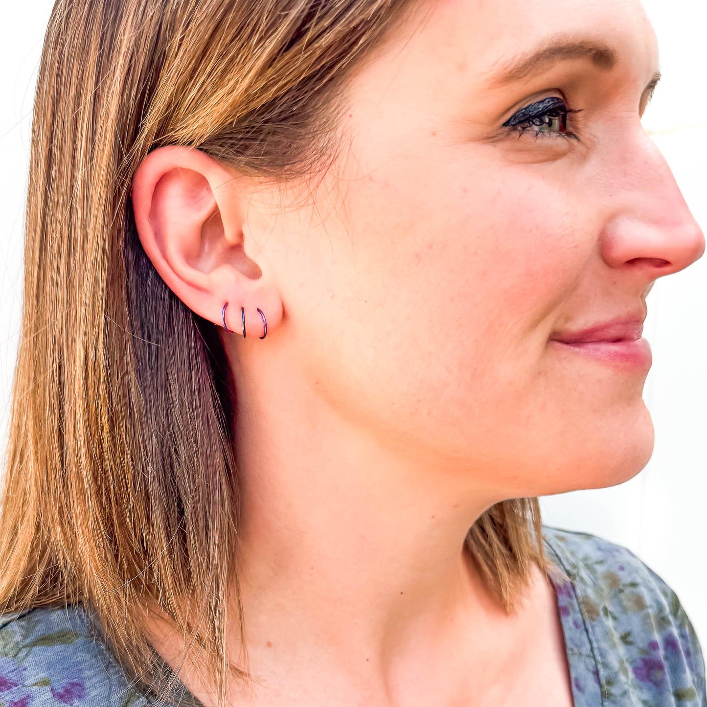Purple & Midnight Niobium Continuous Hoops