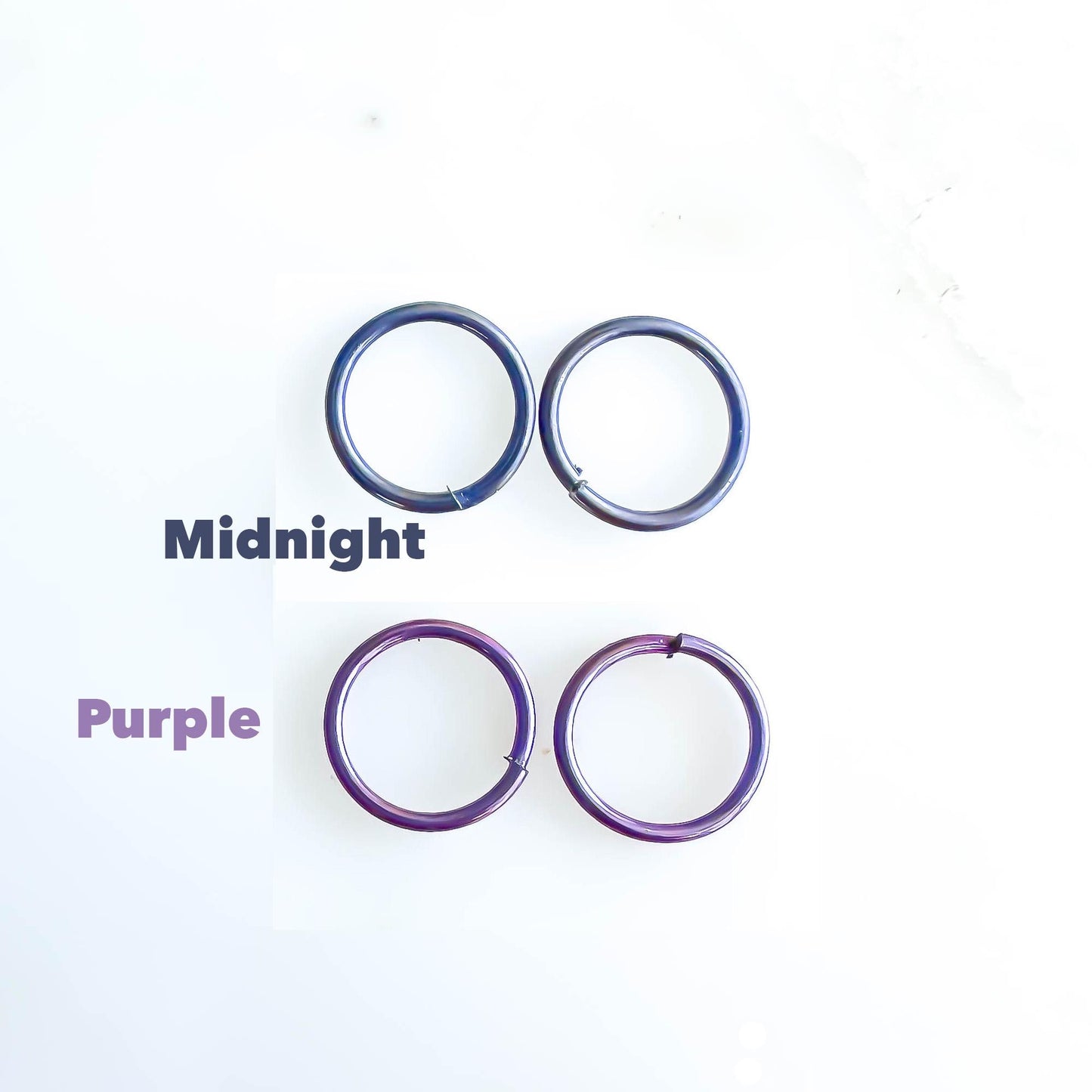 Purple & Midnight Niobium Continuous Hoops