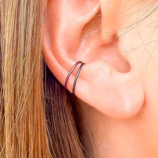 Purple & Midnight Conch Ear Cuffs