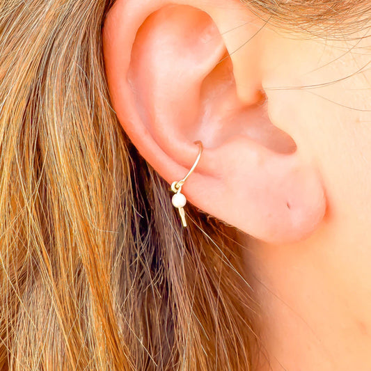 You're Mine: Pearl Drop Ear Cuff, 14K Gold Filled